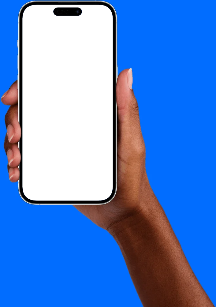 Hand with a phone managing Linq contacts